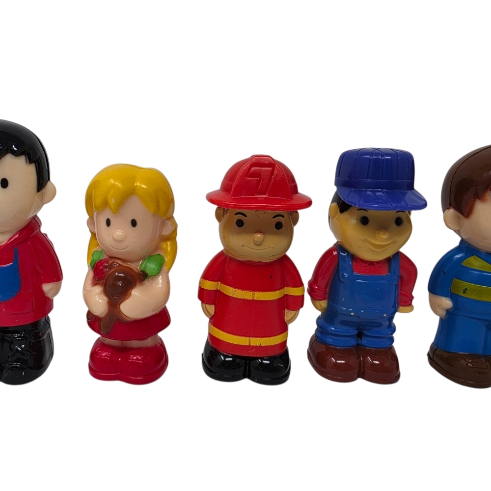 People Fireman Farmer Boy Girl Plastic Toy Figures